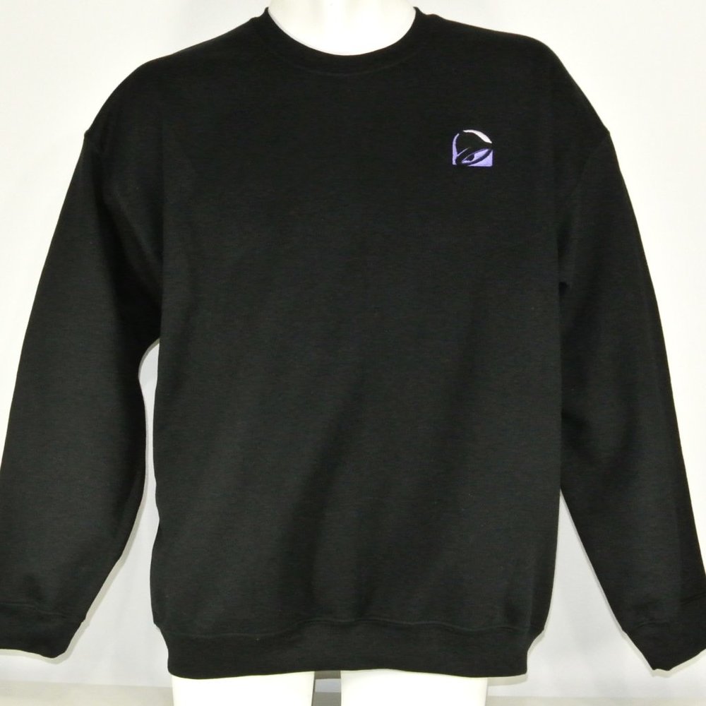 TACO BELL Black Sweatshirt Employee Uniform Shirt Size S Small
